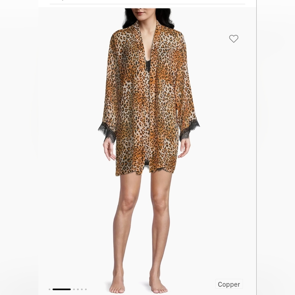 - Angela Leopard Print Robe - In Bloom by Jonquil - Picture 8 of 11